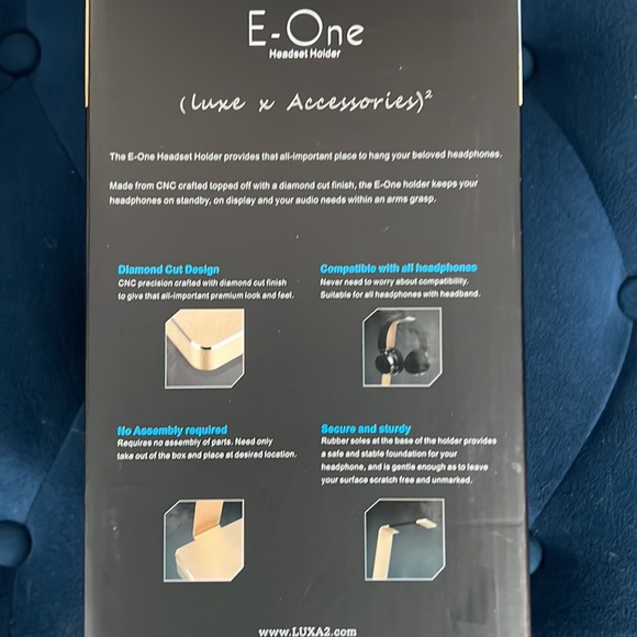 BRAND NEW!! LUXA2 E-One Gold Universal Headphone Stand for Headsets - Picture 3 of 3
